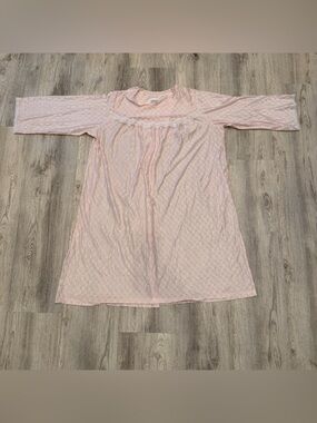 Vintage Carole‎ Pink Lace Trim Nightgown Dress Size XL